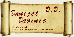 Danijel Davinić vizit kartica